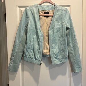 Trouve Women's Sky Blue Bomber Jacket
